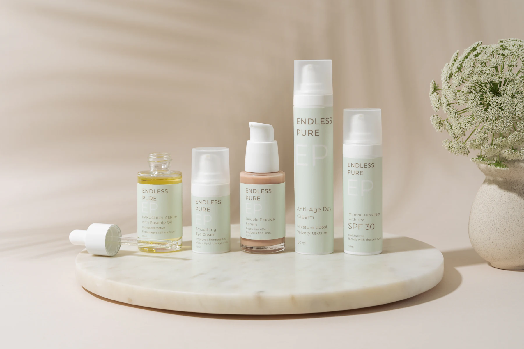 Skincare collection — editorial image